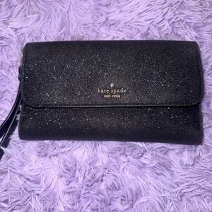 Kate Spade Sparkling Black Wristlet